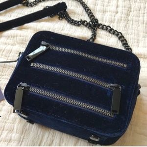 Rebecca Minkoff Zip Moto Velvet Blue